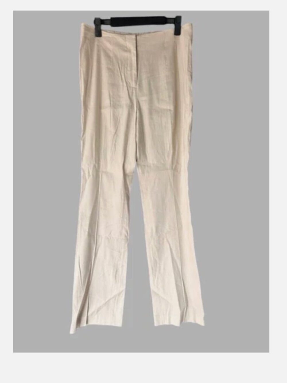 Antonio Melani Linen Blend Women's Pant Sz 6 Ivory Natural Career Core Kendall